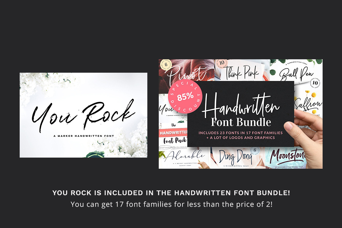 You Rock Handwritten Font preview 2