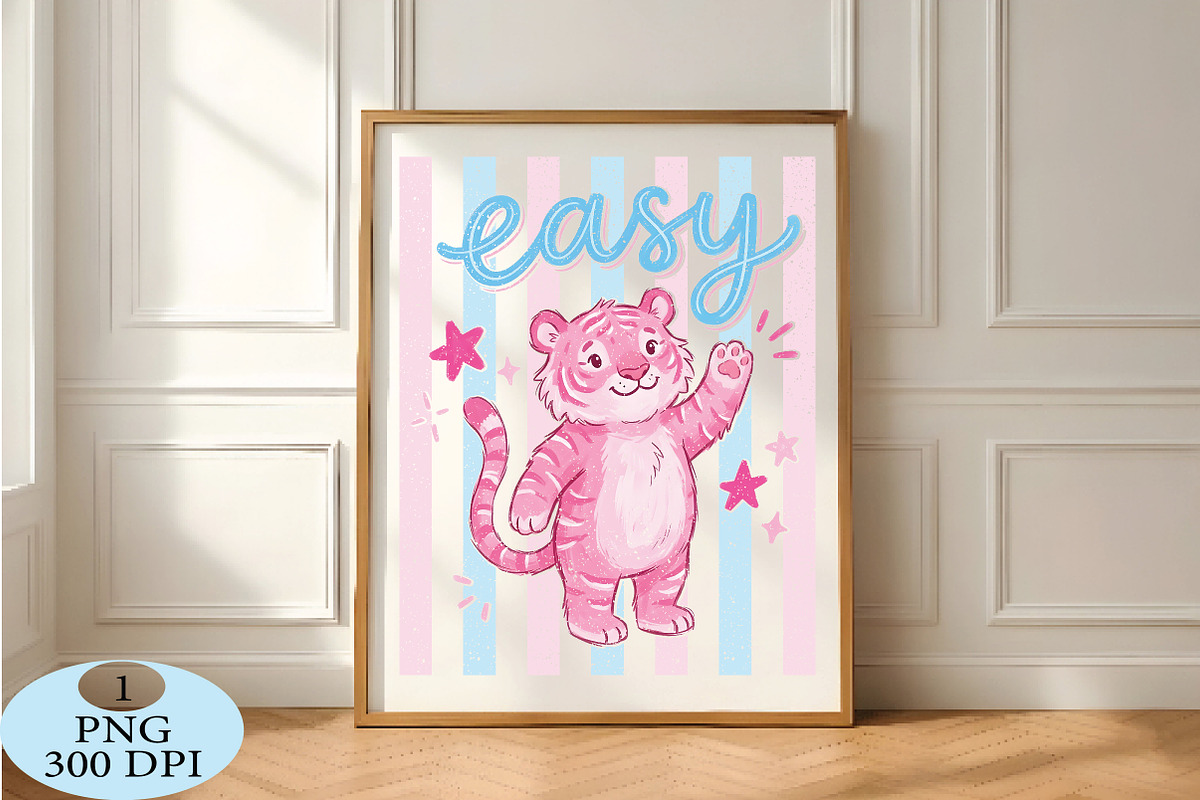 Striped Easy Funny Tiger PNG, an Animal Illustration by Daily.Designs (Photo 5 of 6)