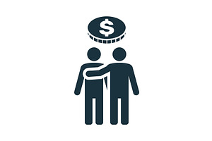 Businessmen closing a deal and, a Finance Illustration by Aimagenarium@gmail.com