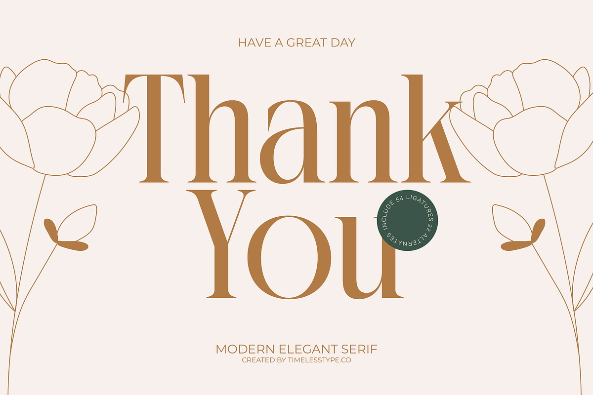 Rich Dashy Modern Elegant Serif, a Script Font by timelesstype.co (Photo 20 of 20)