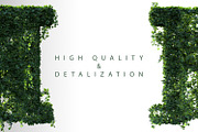 PSD Ivy Leaves 3D Letters, an Object Graphic by GK Creative (Thumbnail 5 of 9)