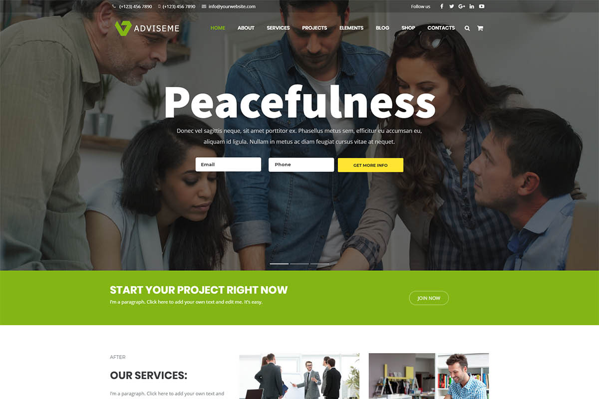 Adviseme - Business Wordpress Theme, a WordPress Template by Cherry Wordpress Theme (Photo 2 of 6)