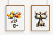 New Year Cat Clipart, Party Graphics, an Illustration by Libby Wishes (Thumbnail 4 of 7)