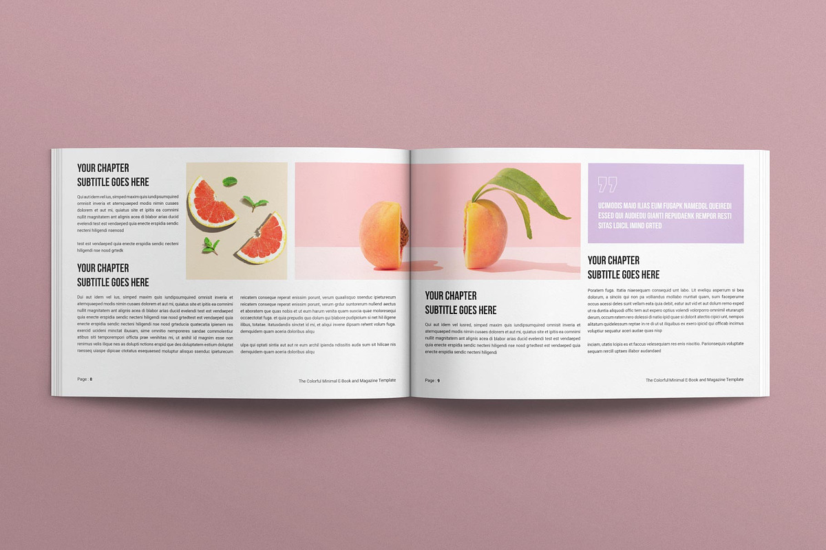 Minimal E-book and Magazine Template, a Magazine Template by E-Type (Photo 4 of 8)