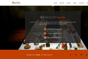 Rorilla. - Restaurant One Page