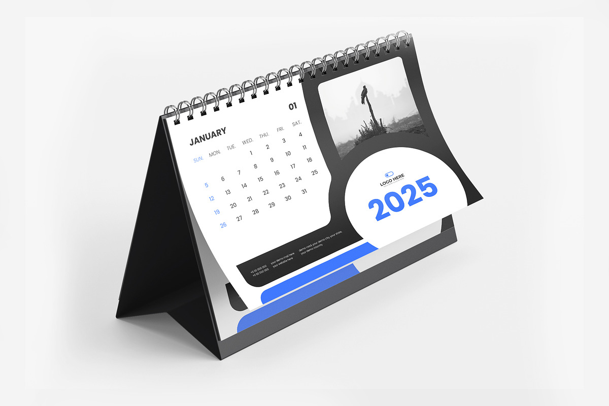 2025 desk calendar design template, a Stationery Template by Tanmoy Topu