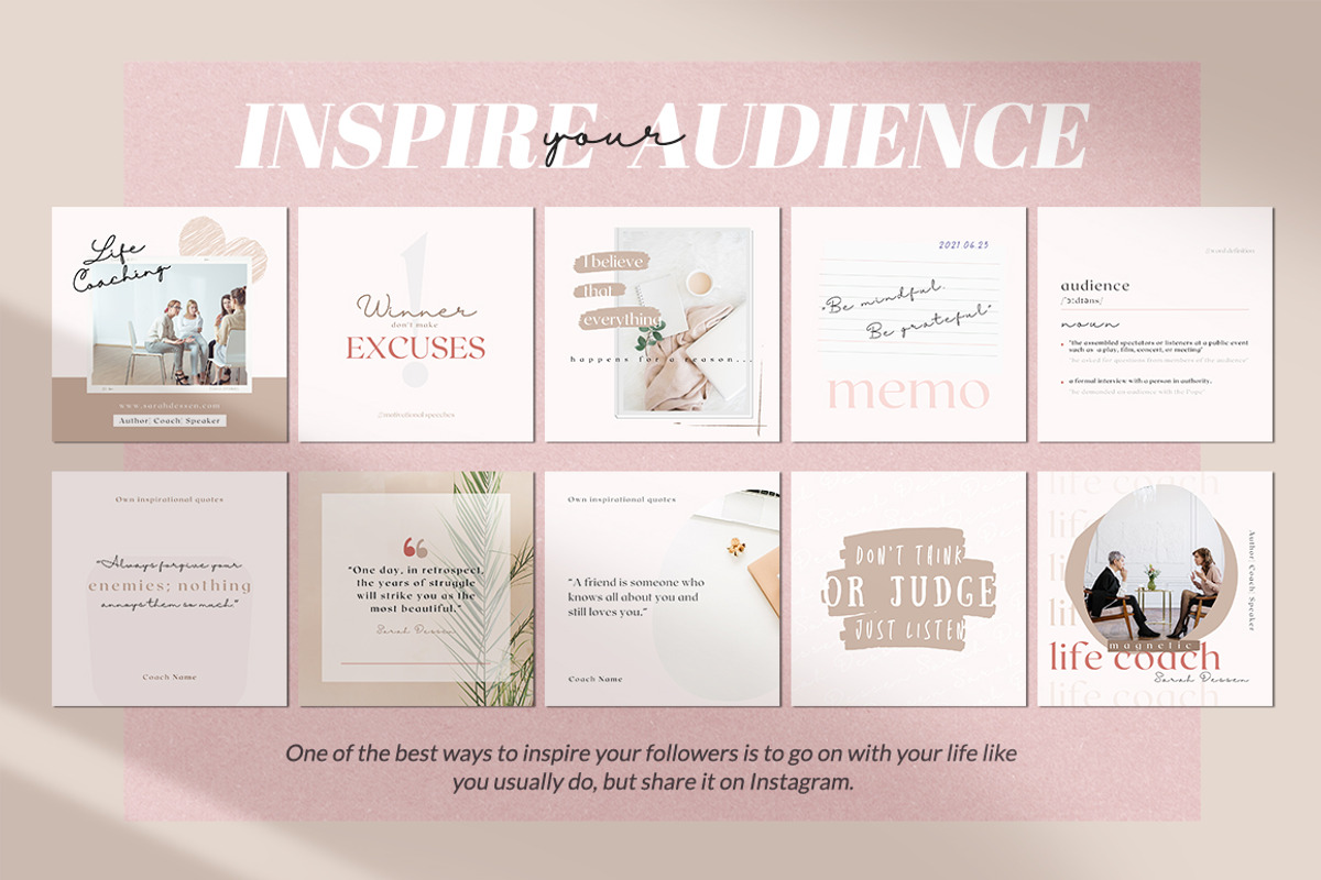 Instagram Creator For Coach CANVA, a Social Media Template by goodesign (Photo 3 of 17)