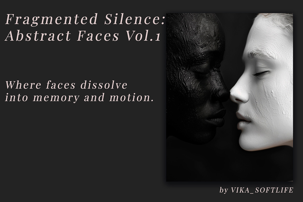 Fragmented Silence: Abstract Faces, a Decorative Illustration by Vika_Softlife (Photo 1 of 4)