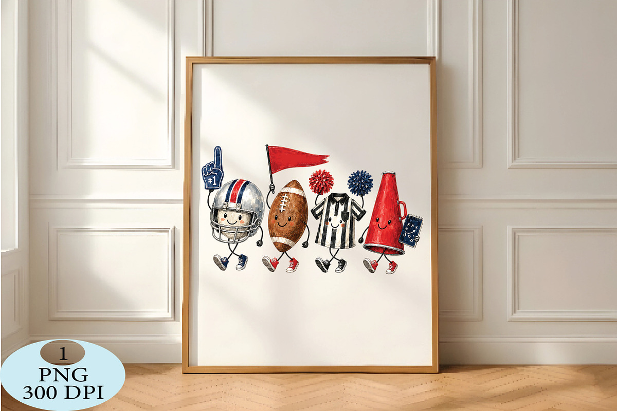 Cute Football Game Day Squad PNG, a Seasonal Illustration by Daily.Designs (Photo 5 of 5)