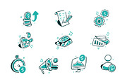 SaaS and Finance Icon Doodle Vol 2, an Object Graphic by SLAB! Design (Thumbnail 2 of 3)