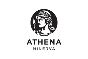 Athena Minerva Ancient Greek Logo, a Branding & Logo Template by funpixel