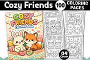 Cozy Friends Coloring Pages for Kids, an Animal Illustration by Ink Gallery (Thumbnail 1 of 3)