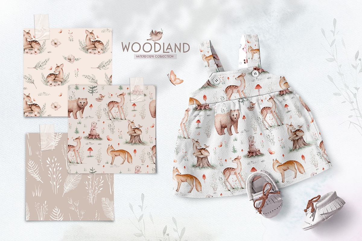 Watercolor woodland collection, an Animal Illustration by Peace ART (Photo 8 of 14)