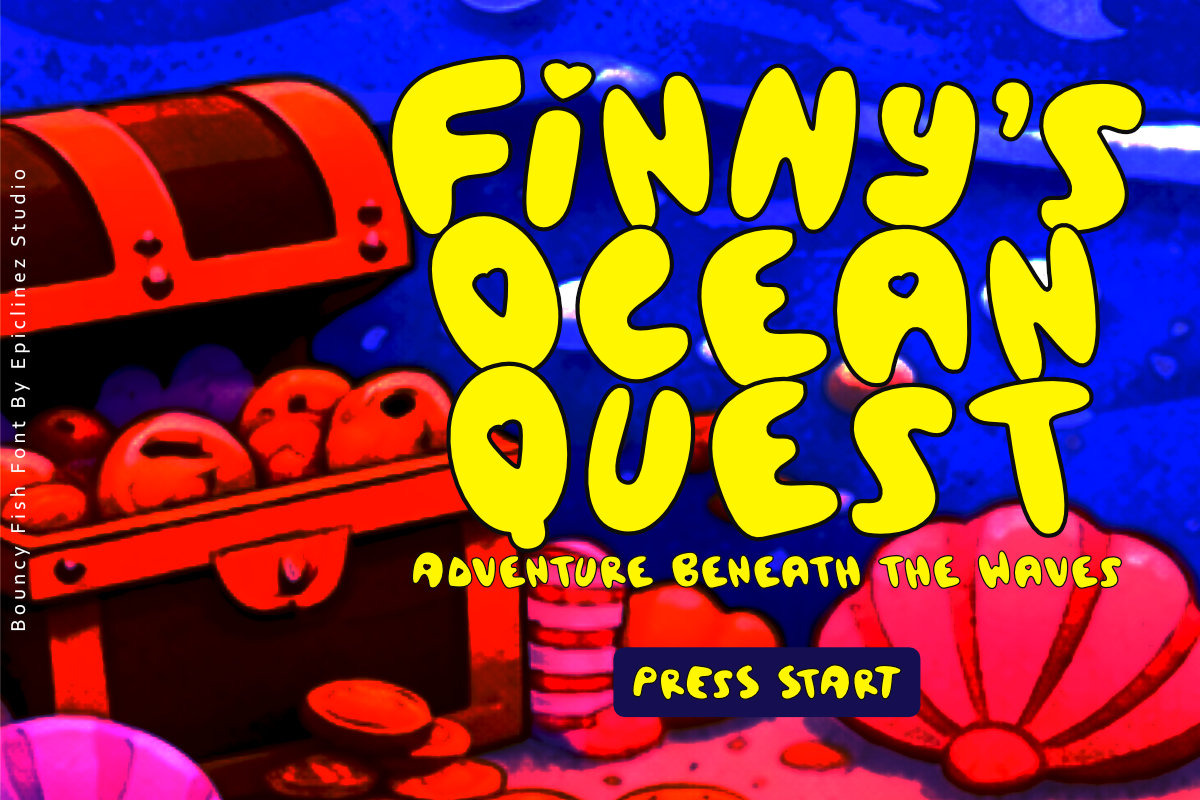 Bouncy Fish Font, a Handwritten Font by Epiclinez (Photo 2 of 5)