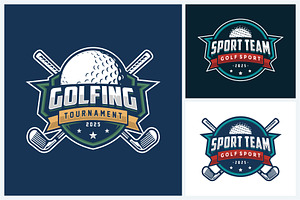 Golf logo sport design template