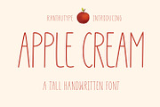 Apple Cream A Tall Handwritten font, a Handwritten Font by RantautypeStudio (Thumbnail 1 of 11)