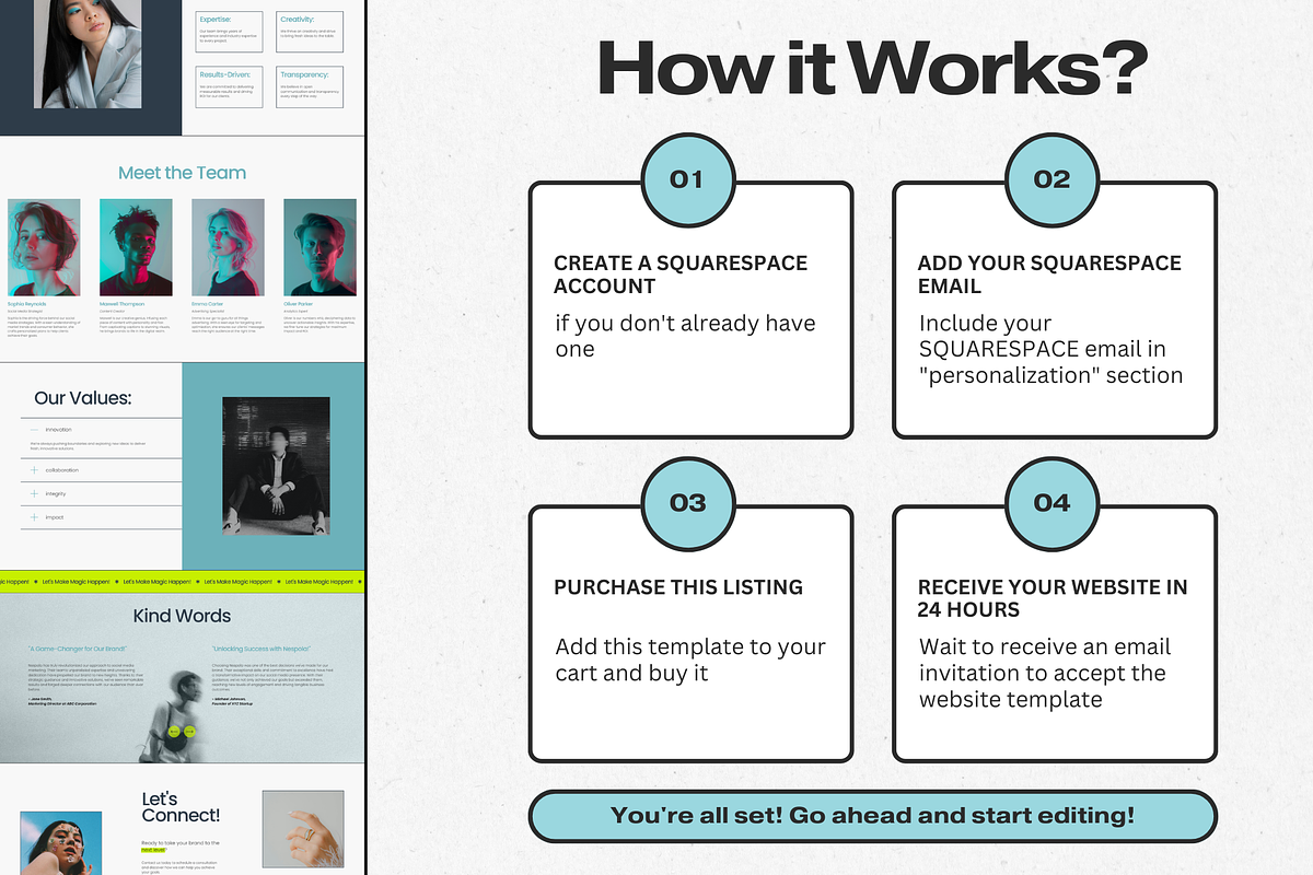 Marketing Agency Website Template, a Squarespace Template by Anastasiia VNSK (Photo 7 of 11)