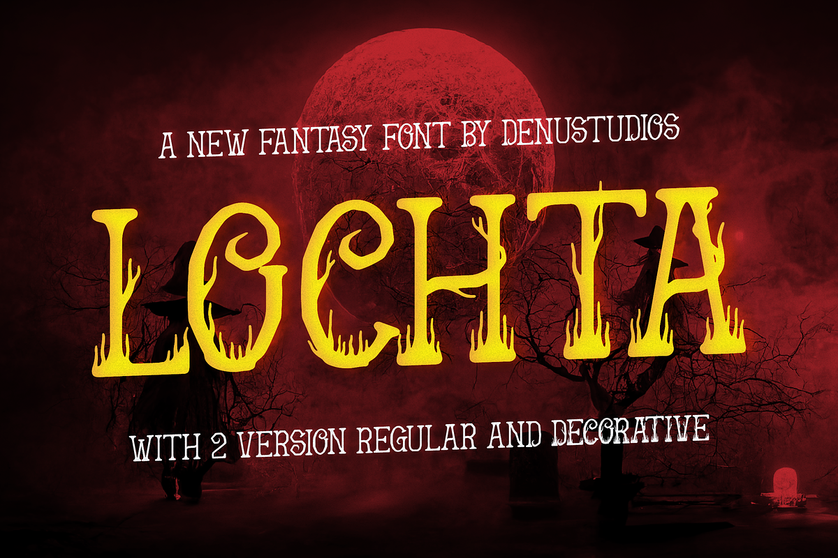 Lochta | New Fantasy Font, a Blackletter Font by Denustudios (Photo 1 of 12)