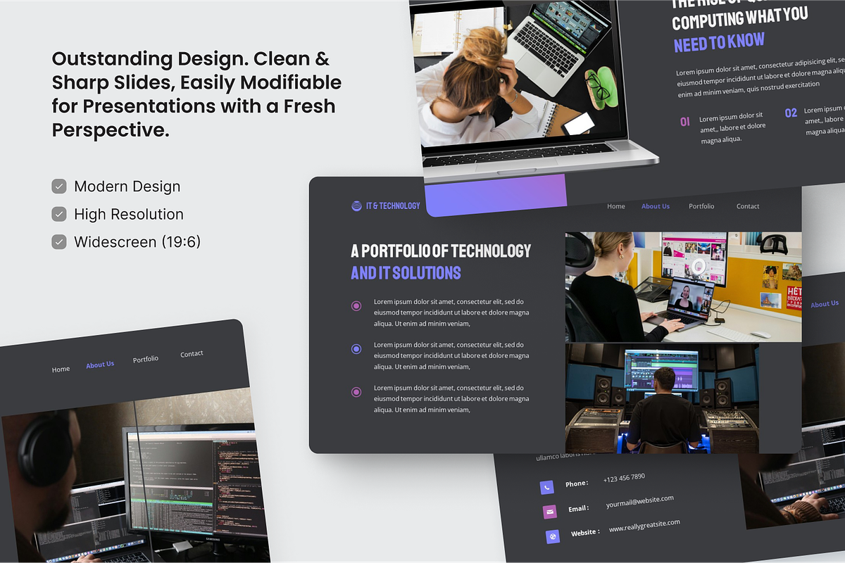 Ifastech It & Technology PowerPoint, a Presentation Template by SquidPixey (Photo 3 of 6)