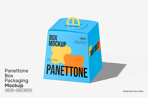 Panettone Box Packaging Mockup