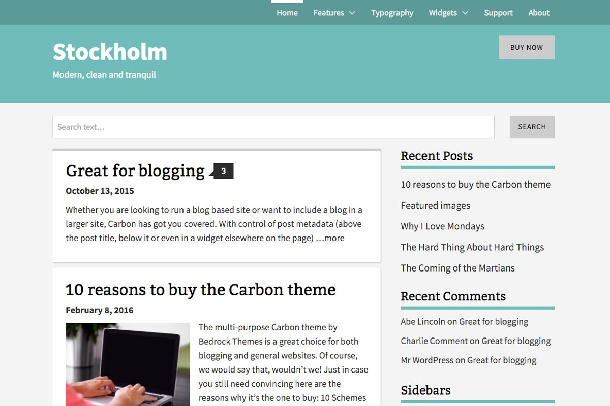 Carbon by Bedrock Themes, a WordPress Template by Bedrock Themes (Photo 5 of 12)