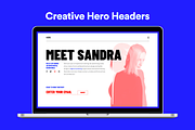 Creative Personal header banner, an UI Kit Template by SPACECAKE (Thumbnail 1 of 2)