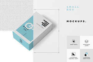 Small Cardboard Box Mockups