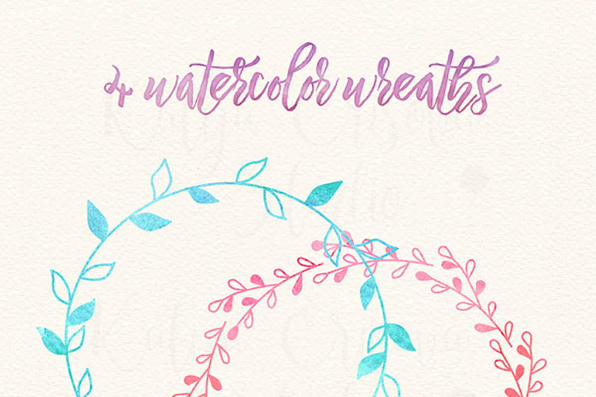 Watercolor Floral Element Set, a Texture Illustration by SOVA (Photo 4 of 4)