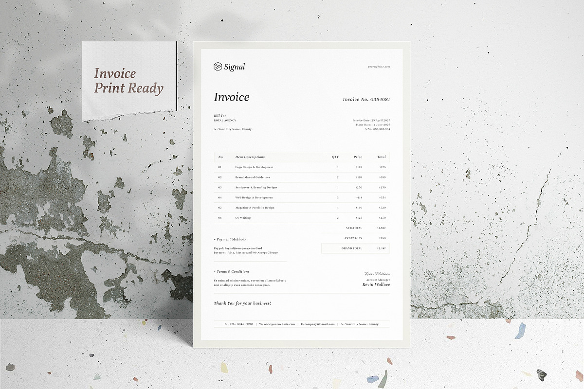 Invoice | Estimate | Letterhead, a Stationery Template by Designsoul14 (Photo 2 of 11)