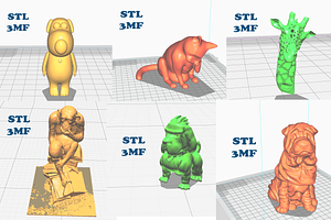 3D STL/3MF Files Animal Collection