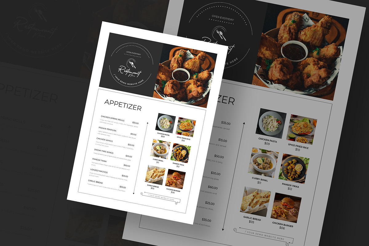 Minimalist Cafe Menu Poster, a Flyer Template by Tanmoy Topu (Photo 2 of 2)