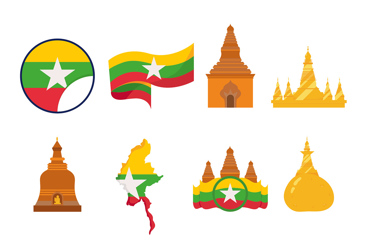 Myanmar Shwedagon Pagoda Set