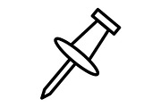 Pushpin icon, an Outline Icon by Sumberpangan (Thumbnail 5 of 5)