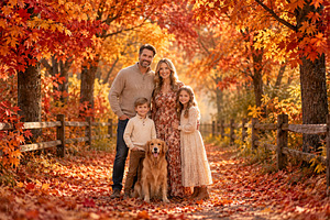 Fall Family Digital Backdrop