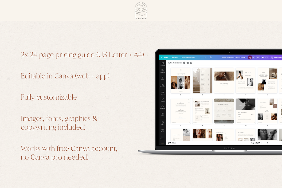 Minimal pricing guide for Canva, a Marketing Template by Wonderlik Webdesign (Photo 3 of 10)