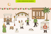 Ramadan Night Bazaar Illustration, an Illustration by MEANDSTUDIO (Thumbnail 2 of 5)