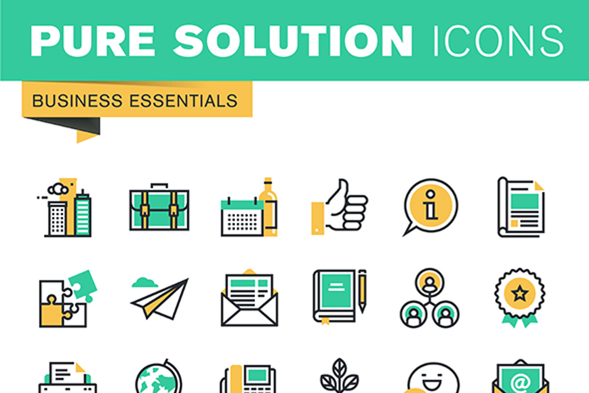 Set of Thin Line Business Icons preview 8