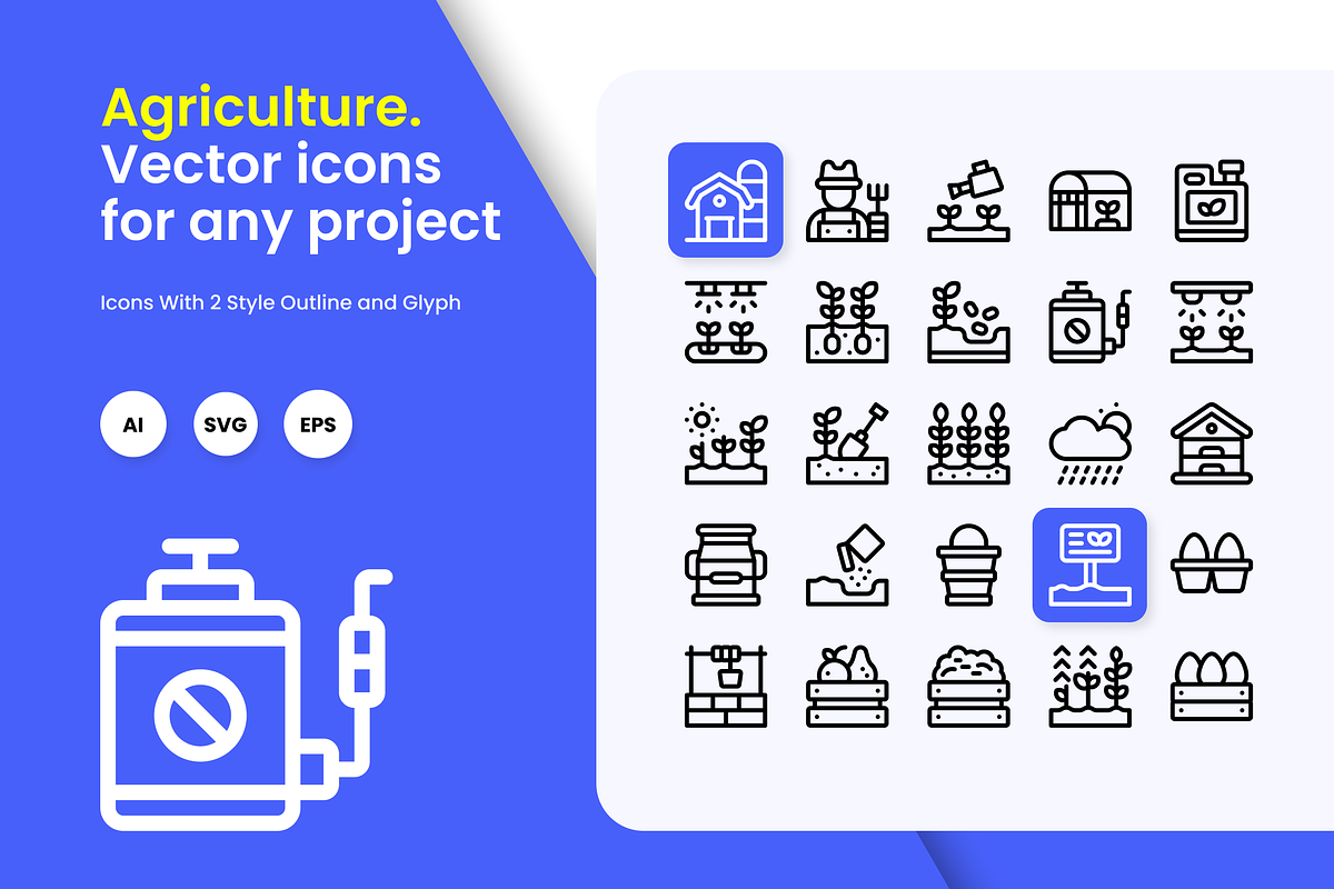 Agriculture Icons, a Duotone Icon by HacaStudio (Photo 1 of 3)