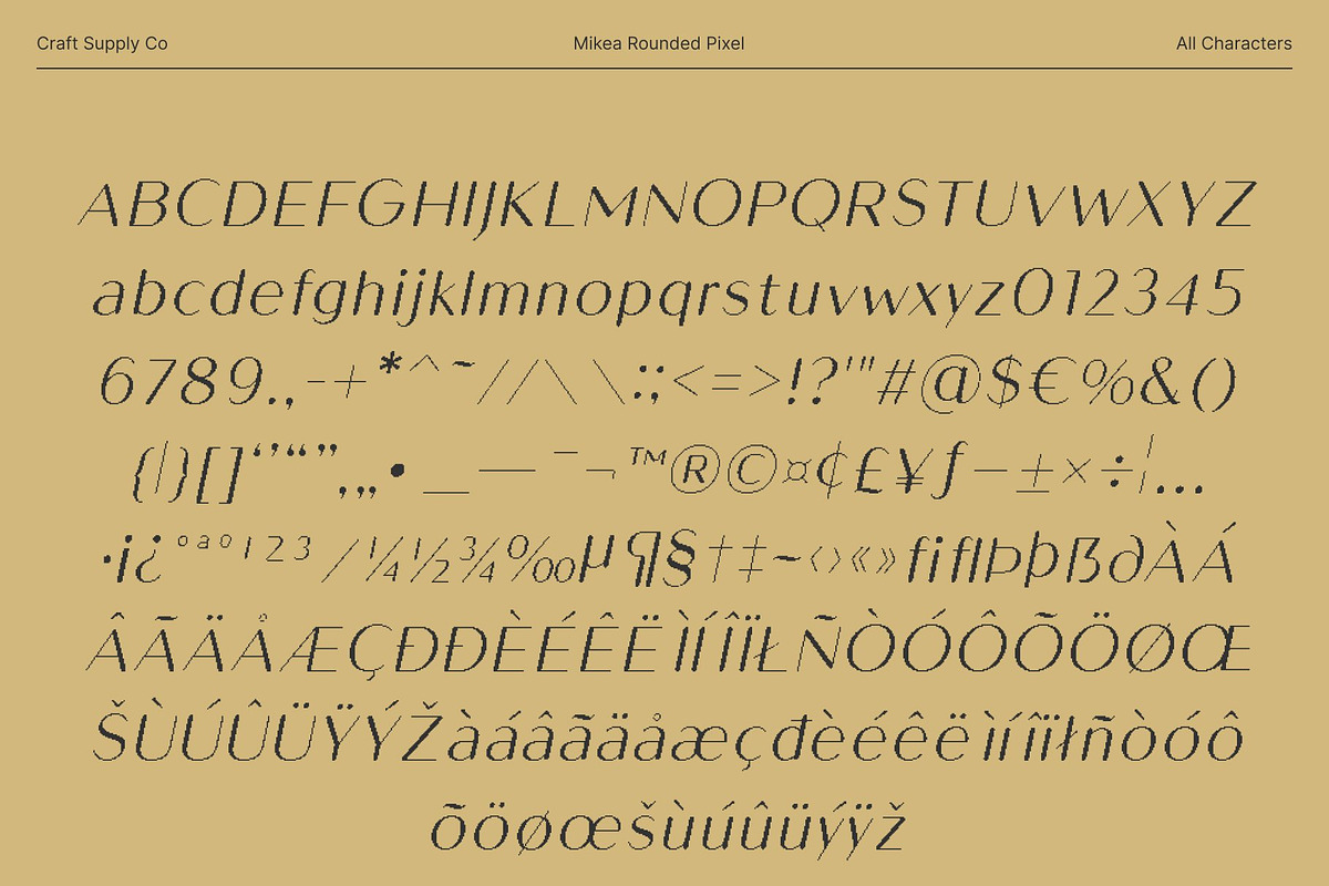 Mikea Rounded Pixel, a Sans Serif Font by Craft Supply Co. (Photo 8 of 8)