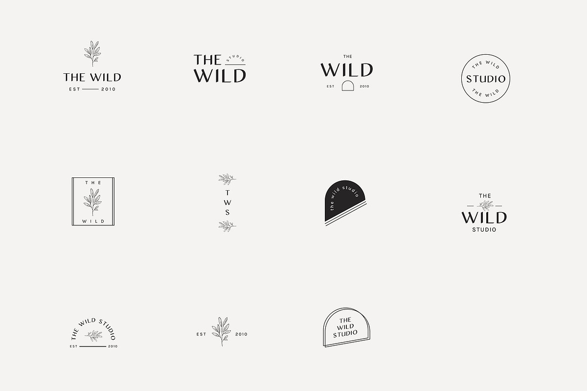 The Wild Studio Modern Logo Bundle, a Branding & Logo Template by Forth and Wild (Photo 5 of 6)