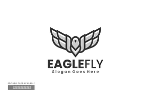 Eagle Line Art Logo, a Branding & Logo Template by ivan_artnivora