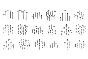 Various Wavy Rising Arrows designs, an Illustration by Ilia Design