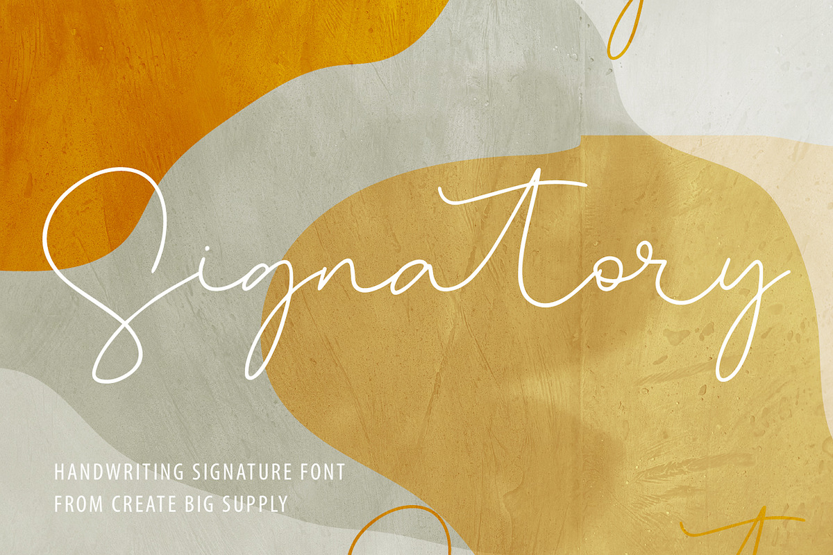 Signatory Handwriting Signature Font, a Handwritten Font by CreateBigSupply (Photo 1 of 11)