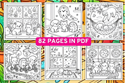 Cozy Quiet Friendship Coloring Book, an Animal Illustration by Design Station (Thumbnail 2 of 3)