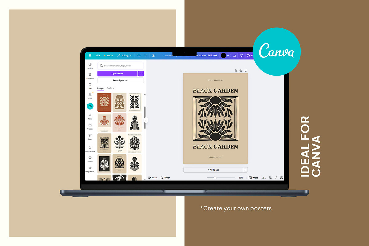 Black Garden | Wall Art Creator, an Object Graphic by Leleka.Store (Photo 14 of 16)