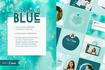 BLUE | Instagram Canva Pro Templates