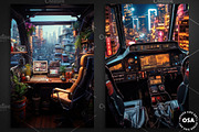 Cyberpunk Vehicle Interior Poster, a Background Graphic by Other Side Art (Thumbnail 4 of 5)