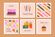 Happy birthday cards designs set, an Object Illustration by Good Studio (Thumbnail 10 of 17)