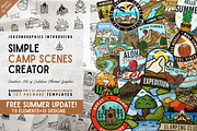 Simple Camp Scenes Logo Creation Kit, a Branding & Logo Template by JeksonGraphics (Thumbnail 1 of 24)