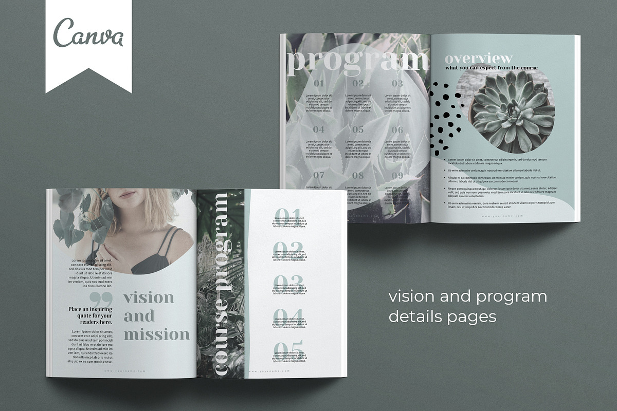 Course Workbook Template for Canva, a Templates & Theme by Miri Campbell